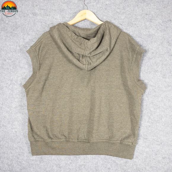 Speed And Strength Motorcycle Sleeveless Hoodie Brown Full-Zip Women's Size 2XL - Picture 2 of 10